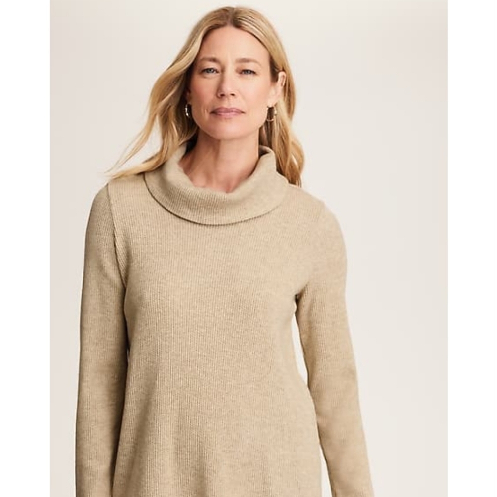 J. Jill  Waffle Cowl Neck Sweater-XL